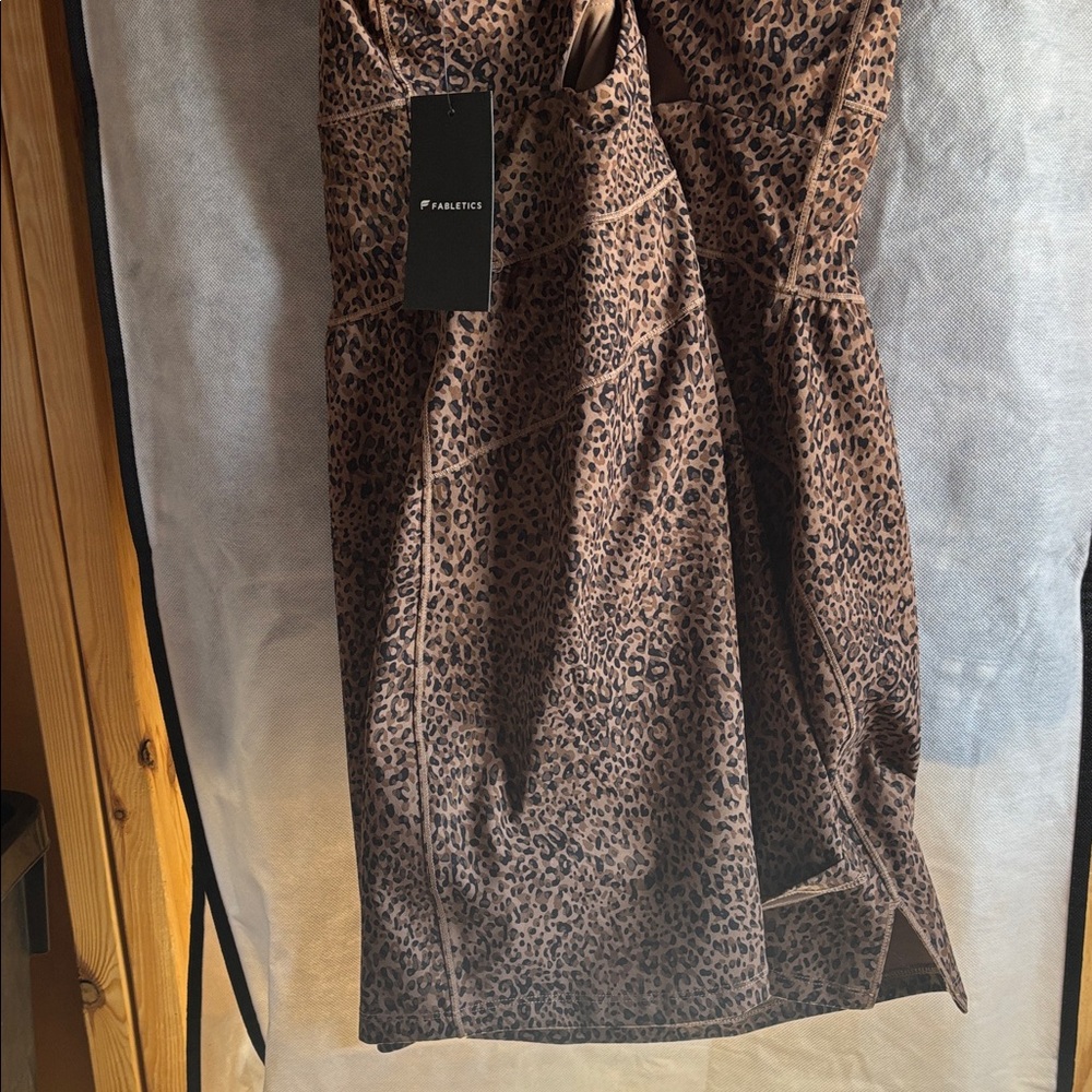 Fabletics Leopard Print Mini Dress with shorts size XL - Picture 7 of 10